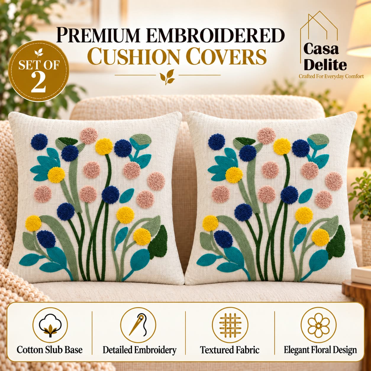 Premium Embroidered Cushion Covers 04